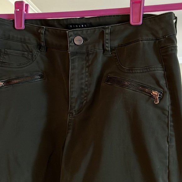 Tinsel Jeans Tinsel Moto Skinny Jean In Olive Green Poshmark
